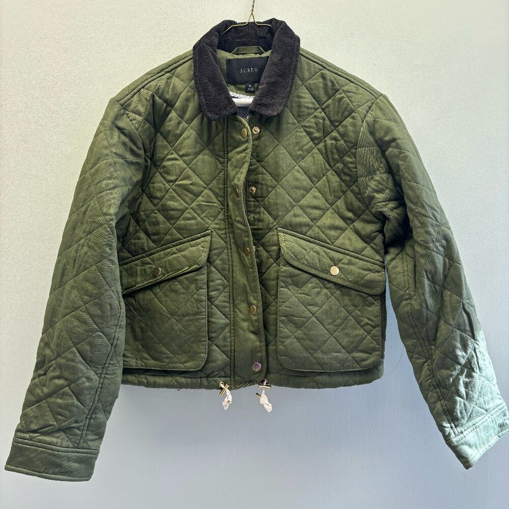 JCREW GREEN BARBER JACKET